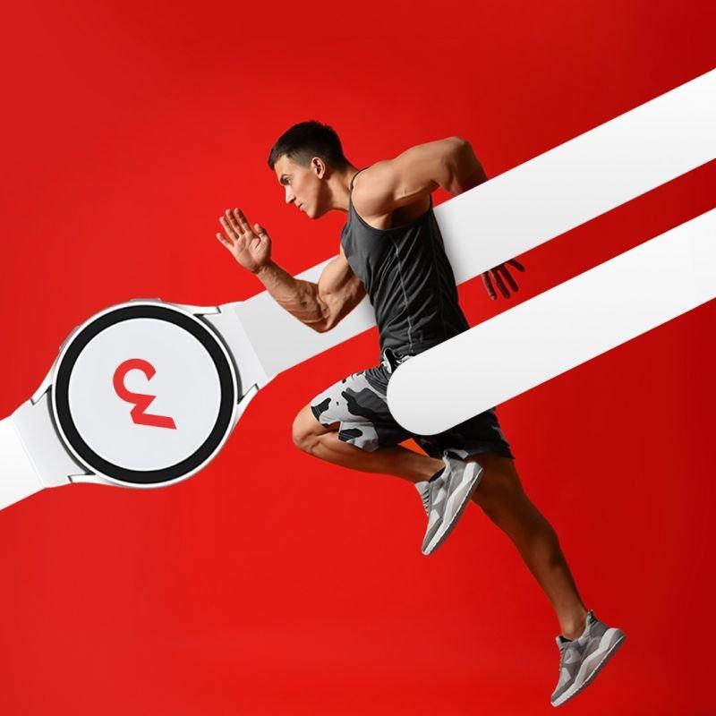 Un coureur en mouvement à côté du logo CalVal
